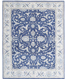 Ziegler 7'10'' X 9'10'' Hand-Knotted Wool Rug 7'10'' x 9'10'' (235 X 295) / Blue / Ivory