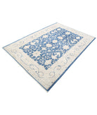 Ziegler 5'5'' X 7'7'' Hand-Knotted Wool Rug 5'5'' x 7'7'' (163 X 228) / Blue / Ivory