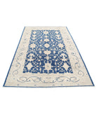 Ziegler 5'5'' X 7'7'' Hand-Knotted Wool Rug 5'5'' x 7'7'' (163 X 228) / Blue / Ivory