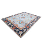 Ziegler 9'0'' X 12'2'' Hand-Knotted Wool Rug 9'0'' x 12'2'' (270 X 365) / Blue / Blue