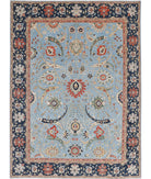 Ziegler 9'0'' X 12'2'' Hand-Knotted Wool Rug 9'0'' x 12'2'' (270 X 365) / Blue / Blue