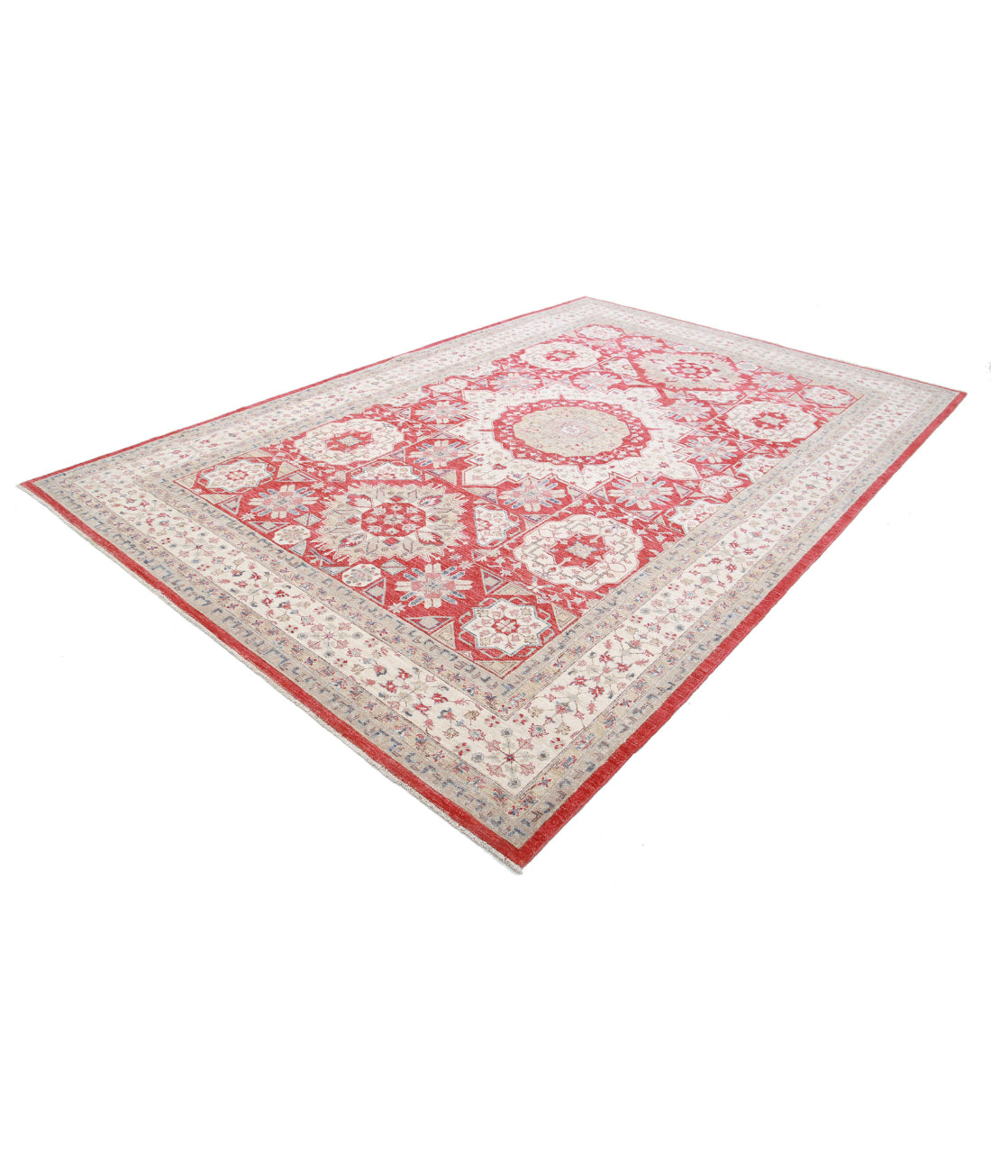 Ziegler 8'3'' X 12'4'' Hand-Knotted Wool Rug 8'3'' x 12'4'' (248 X 370) / Red / Ivory