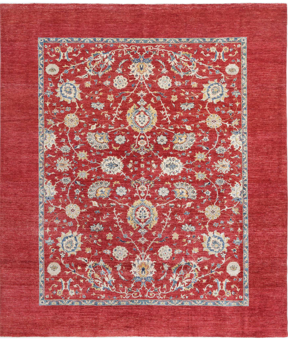 Ziegler 8'3'' X 9'4'' Hand-Knotted Wool Rug 8'3'' x 9'4'' (248 X 280) / Red / Red