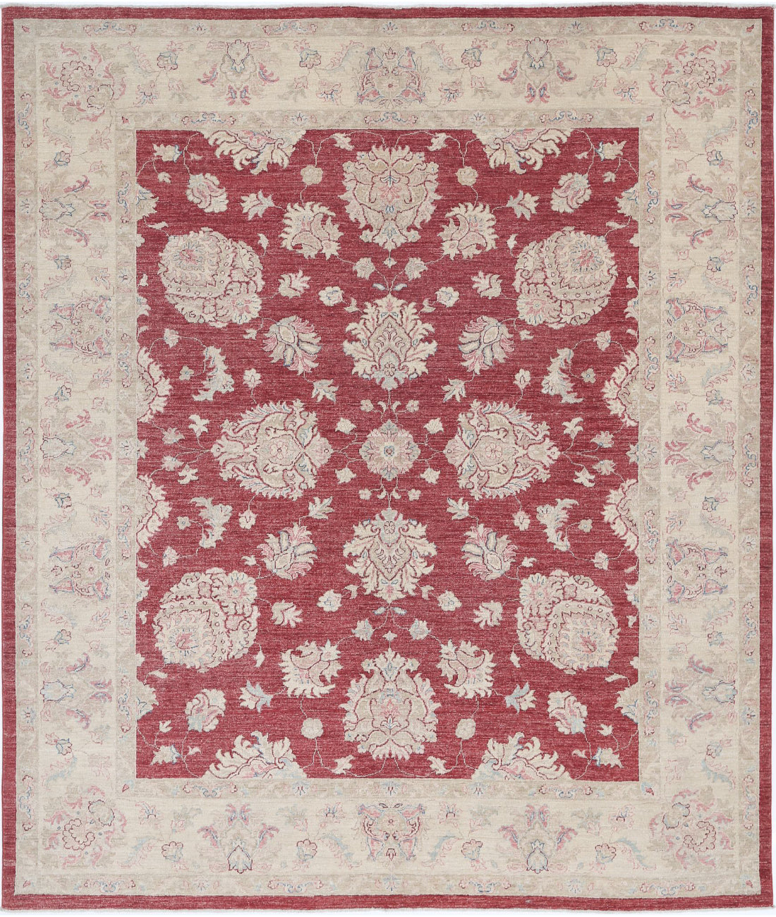 Ziegler 8'1'' X 9'4'' Hand-Knotted Wool Rug 8'1'' x 9'4'' (243 X 280) / Red / Gold