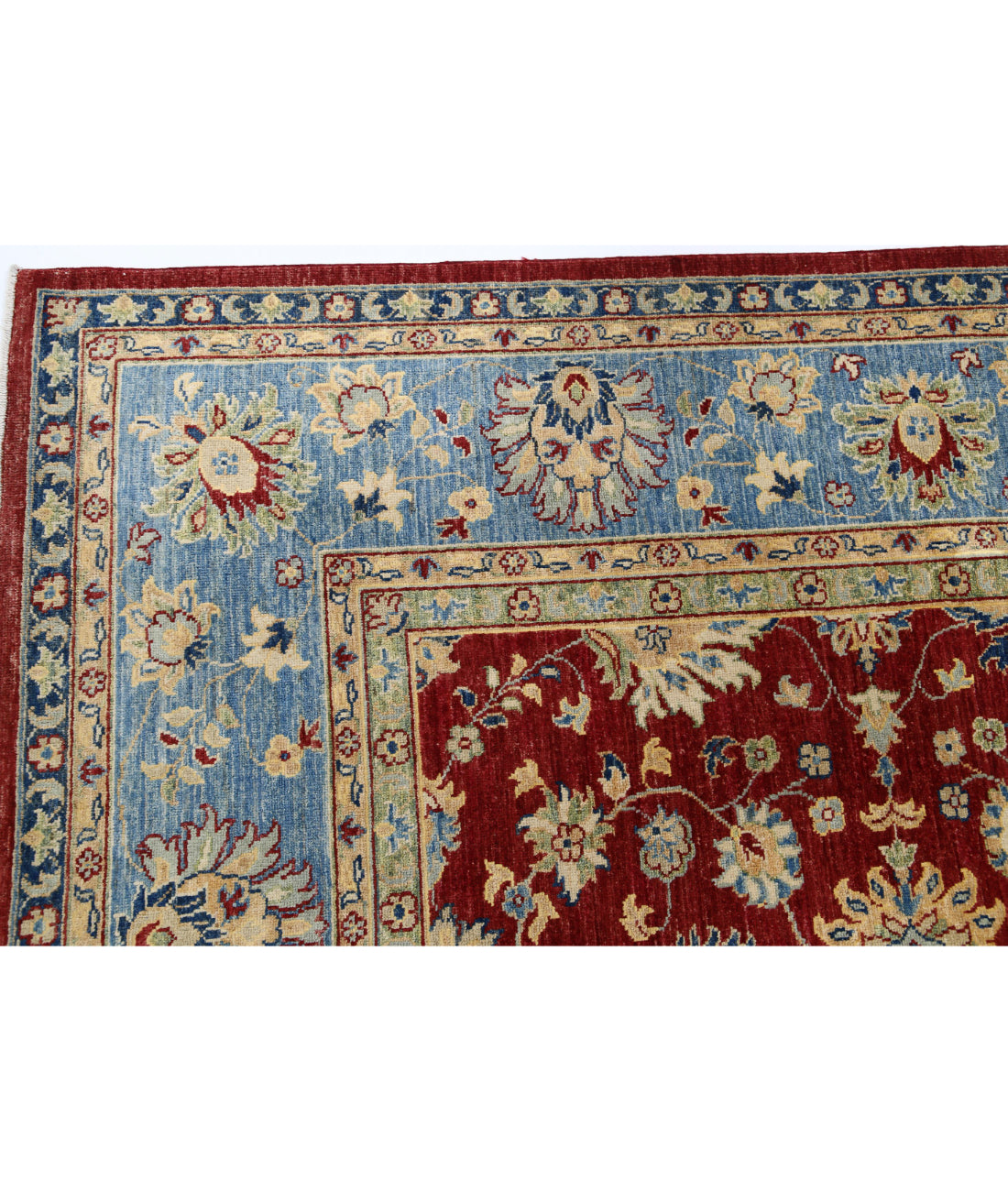 Ziegler 8'1'' X 9'5'' Hand-Knotted Wool Rug 8'1'' x 9'5'' (243 X 283) / Red / Blue