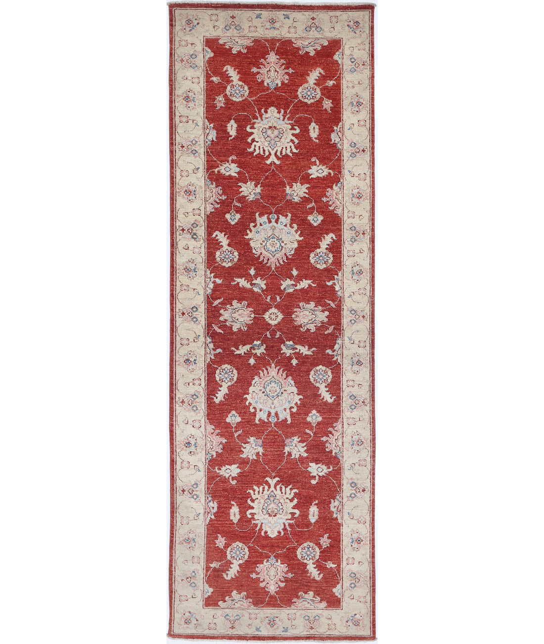 Ziegler 2'7'' X 8'5'' Hand-Knotted Wool Rug 2'7'' x 8'5'' (78 X 253) / Red / Ivory