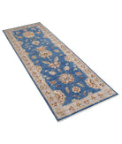 Ziegler 2'6'' X 7'0'' Hand-Knotted Wool Rug 2'6'' x 7'0'' (75 X 210) / Blue / Grey