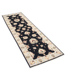 Ziegler 2'6'' X 8'1'' Hand-Knotted Wool Rug 2'6'' x 8'1'' (75 X 243) / Black / Grey