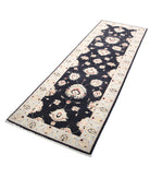 Ziegler 2'6'' X 8'1'' Hand-Knotted Wool Rug 2'6'' x 8'1'' (75 X 243) / Black / Grey