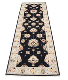 Ziegler 2'6'' X 8'1'' Hand-Knotted Wool Rug 2'6'' x 8'1'' (75 X 243) / Black / Grey