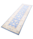 Ziegler 2'7'' X 8'1'' Hand-Knotted Wool Rug 2'7'' x 8'1'' (78 X 243) / Blue / Ivory