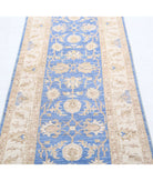 Ziegler 2'7'' X 8'1'' Hand-Knotted Wool Rug 2'7'' x 8'1'' (78 X 243) / Blue / Ivory