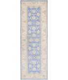 Ziegler 2'7'' X 8'1'' Hand-Knotted Wool Rug 2'7'' x 8'1'' (78 X 243) / Blue / Ivory