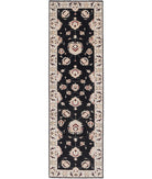 Ziegler 2'6'' X 8'8'' Hand-Knotted Wool Rug 2'6'' x 8'8'' (75 X 260) / Black / Ivory