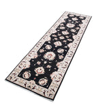 Ziegler 2'6'' X 8'8'' Hand-Knotted Wool Rug 2'6'' x 8'8'' (75 X 260) / Black / Ivory