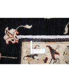 Ziegler 2'6'' X 8'8'' Hand-Knotted Wool Rug 2'6'' x 8'8'' (75 X 260) / Black / Ivory