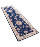 Ziegler 2'8'' X 8'2'' Hand-Knotted Wool Rug 2'8'' x 8'2'' (80 X 245) / Blue / Ivory