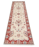 Ziegler 2'5'' X 8'7'' Hand-Knotted Wool Rug 2'5'' x 8'7'' (73 X 258) / Ivory / Red