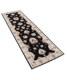 Ziegler 2'7'' X 8'0'' Hand-Knotted Wool Rug 2'7'' x 8'0'' (78 X 240) / Black / Grey