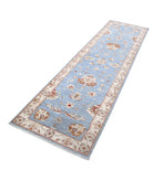 Ziegler 2'8'' X 12'6'' Hand-Knotted Wool Rug 2'8'' x 12'6'' (80 X 375) / Blue / Ivory