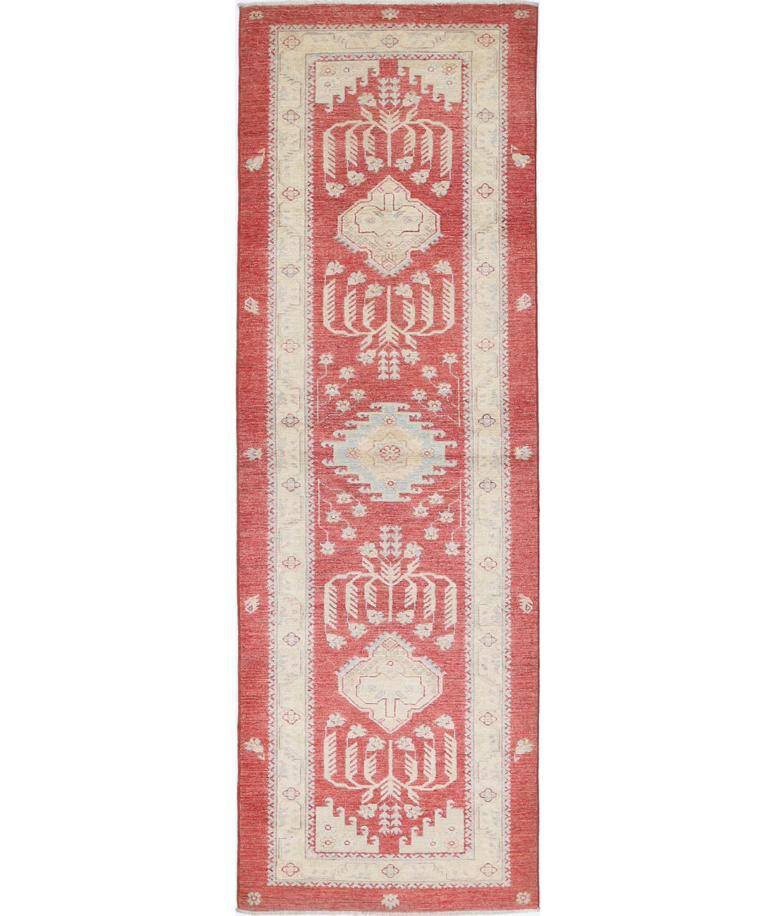 Ziegler 2'7'' X 8'2'' Hand-Knotted Wool Rug 2'7'' x 8'2'' (78 X 245) / Red / Red