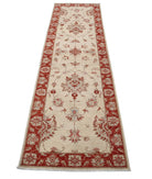 Ziegler 2'6'' X 8'4'' Hand-Knotted Wool Rug 2'6'' x 8'4'' (75 X 250) / Ivory / Red