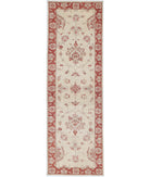 Ziegler 2'6'' X 8'4'' Hand-Knotted Wool Rug 2'6'' x 8'4'' (75 X 250) / Ivory / Red