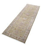 Ziegler 2'7'' X 8'0'' Hand-Knotted Wool Rug 2'7'' x 8'0'' (78 X 240) / Green / Ivory