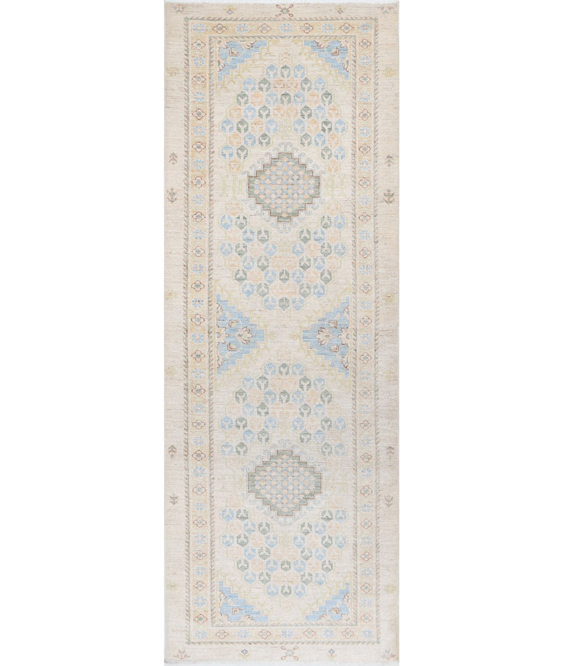 Ziegler 2'7'' X 7'11'' Hand-Knotted Wool Rug 2'7'' x 7'11'' (78 X 238) / Ivory / Ivory