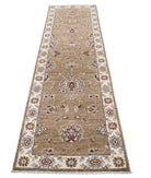 Ziegler 2'6'' X 8'8'' Hand-Knotted Wool Rug 2'6'' x 8'8'' (75 X 260) / Brown / Ivory