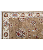 Ziegler 2'6'' X 8'8'' Hand-Knotted Wool Rug 2'6'' x 8'8'' (75 X 260) / Brown / Ivory