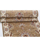 Ziegler 2'6'' X 8'8'' Hand-Knotted Wool Rug 2'6'' x 8'8'' (75 X 260) / Brown / Ivory