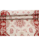 Ziegler 2'7'' X 6'8'' Hand-Knotted Wool Rug 2'7'' x 6'8'' (78 X 200) / Ivory / Red