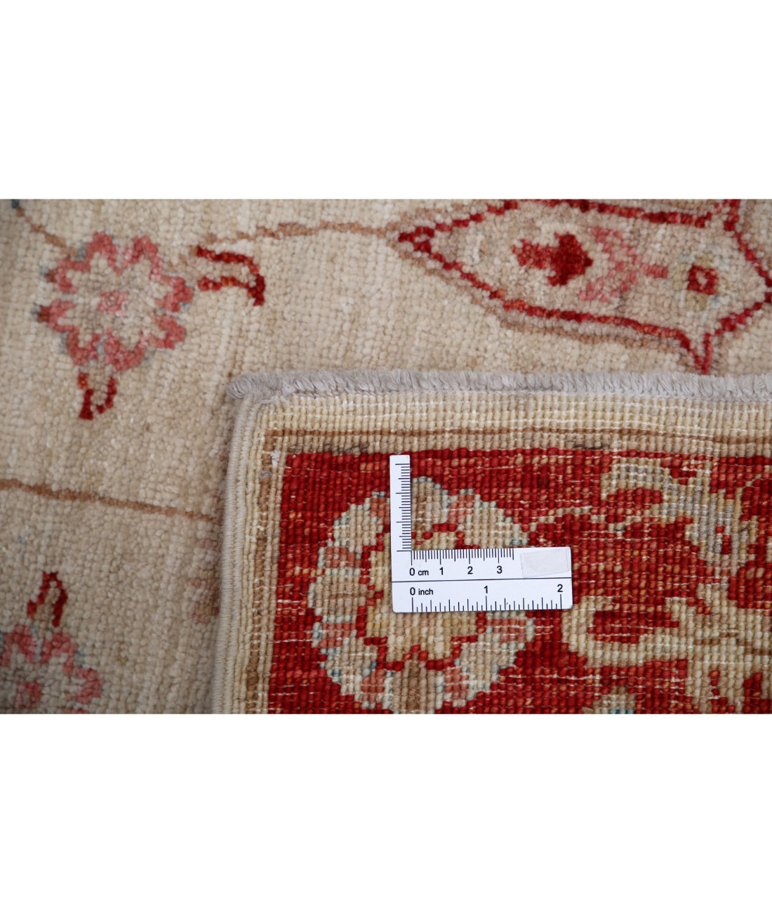 Ziegler 2'7'' X 6'8'' Hand-Knotted Wool Rug 2'7'' x 6'8'' (78 X 200) / Ivory / Red