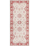 Ziegler 2'7'' X 6'8'' Hand-Knotted Wool Rug 2'7'' x 6'8'' (78 X 200) / Ivory / Red