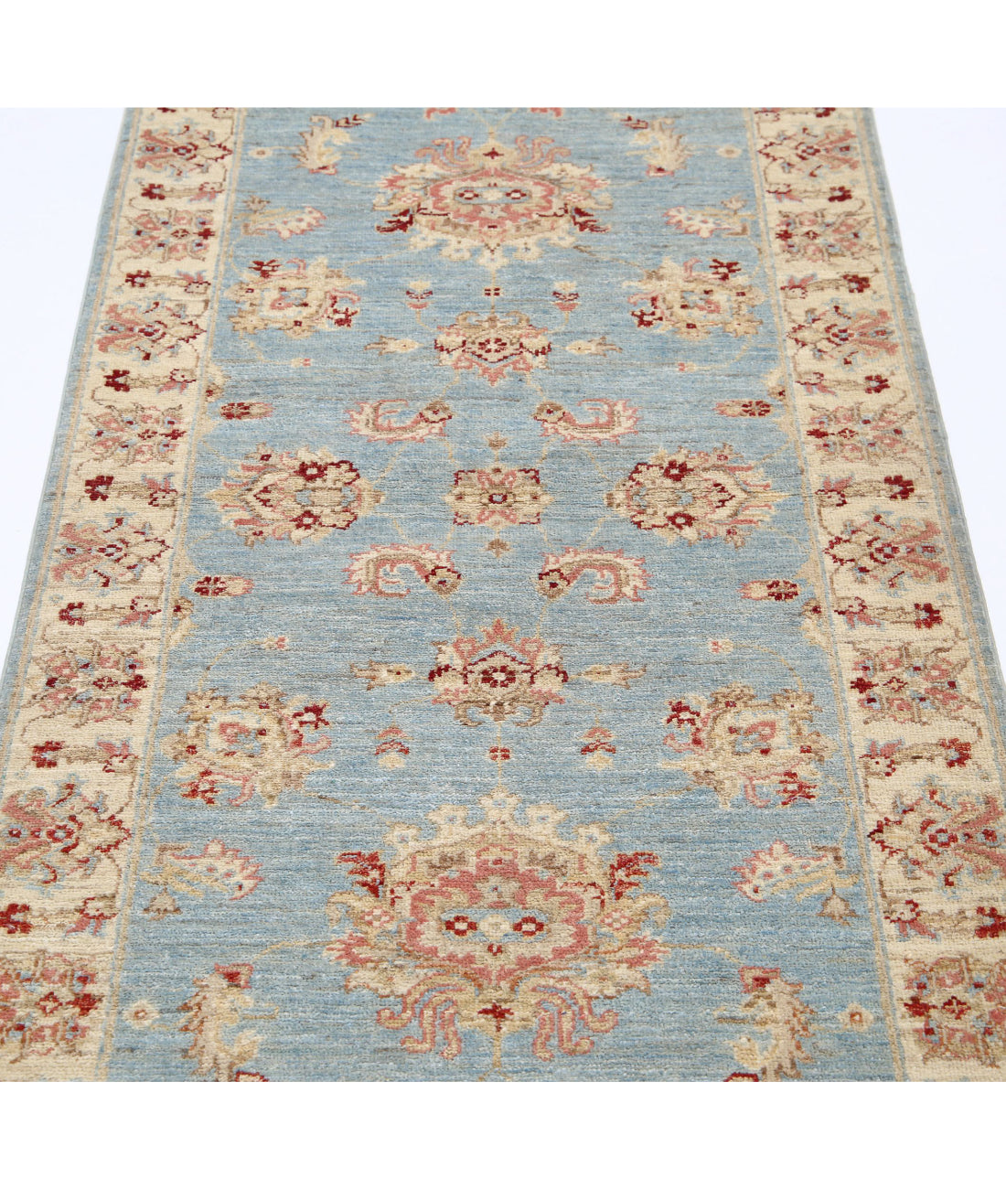 Ziegler 2'7'' X 7'10'' Hand-Knotted Wool Rug 2'7'' x 7'10'' (78 X 235) / Blue / Ivory