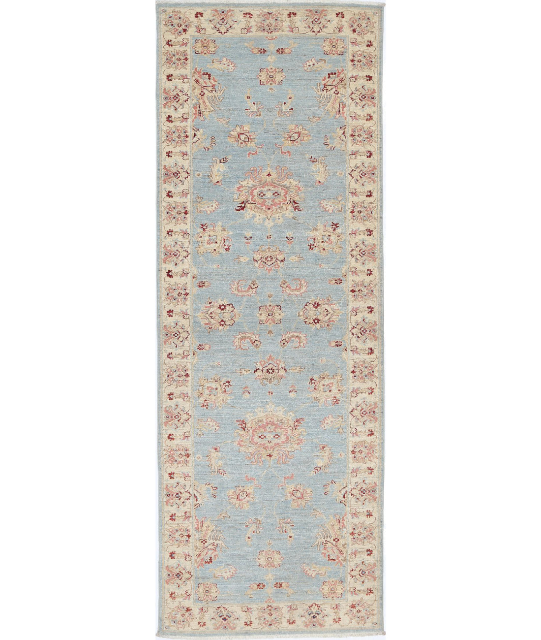 Ziegler 2'7'' X 7'10'' Hand-Knotted Wool Rug 2'7'' x 7'10'' (78 X 235) / Blue / Ivory