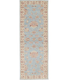 Ziegler 2'7'' X 7'10'' Hand-Knotted Wool Rug 2'7'' x 7'10'' (78 X 235) / Blue / Ivory