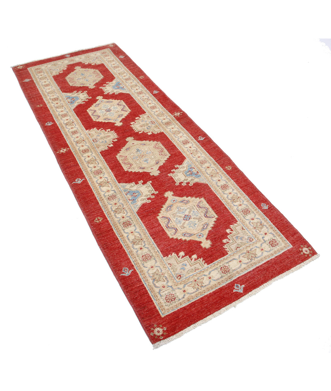 Ziegler 2'9'' X 7'1'' Hand-Knotted Wool Rug 2'9'' x 7'1'' (83 X 213) / Red / Red