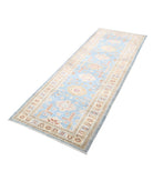 Ziegler 2'9'' X 7'7'' Hand-Knotted Wool Rug 2'9'' x 7'7'' (83 X 228) / Blue / Ivory