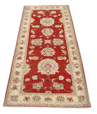 Ziegler 2'9'' X 6'6'' Hand-Knotted Wool Rug 2'9'' x 6'6'' (83 X 195) / Red / Ivory