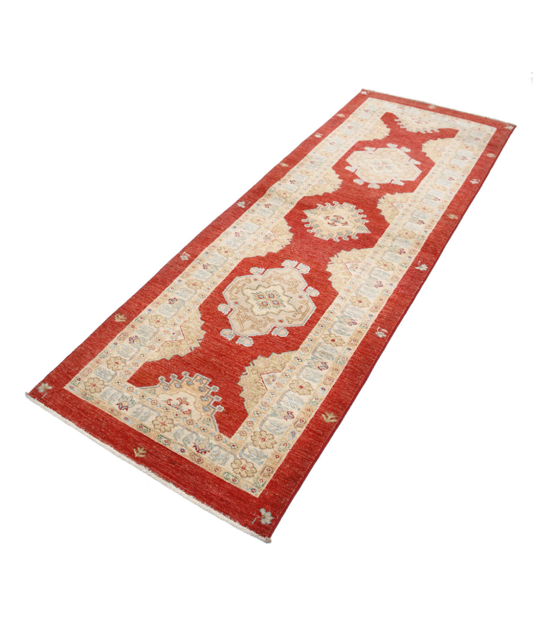 Ziegler 2'9'' X 7'9'' Hand-Knotted Wool Rug 2'9'' x 7'9'' (83 X 233) / Red / Red