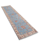 Ziegler 2'6'' X 9'10'' Hand-Knotted Wool Rug 2'6'' x 9'10'' (75 X 295) / Blue / Ivory