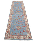 Ziegler 2'6'' X 9'10'' Hand-Knotted Wool Rug 2'6'' x 9'10'' (75 X 295) / Blue / Ivory