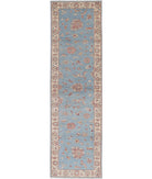 Ziegler 2'6'' X 9'10'' Hand-Knotted Wool Rug 2'6'' x 9'10'' (75 X 295) / Blue / Ivory