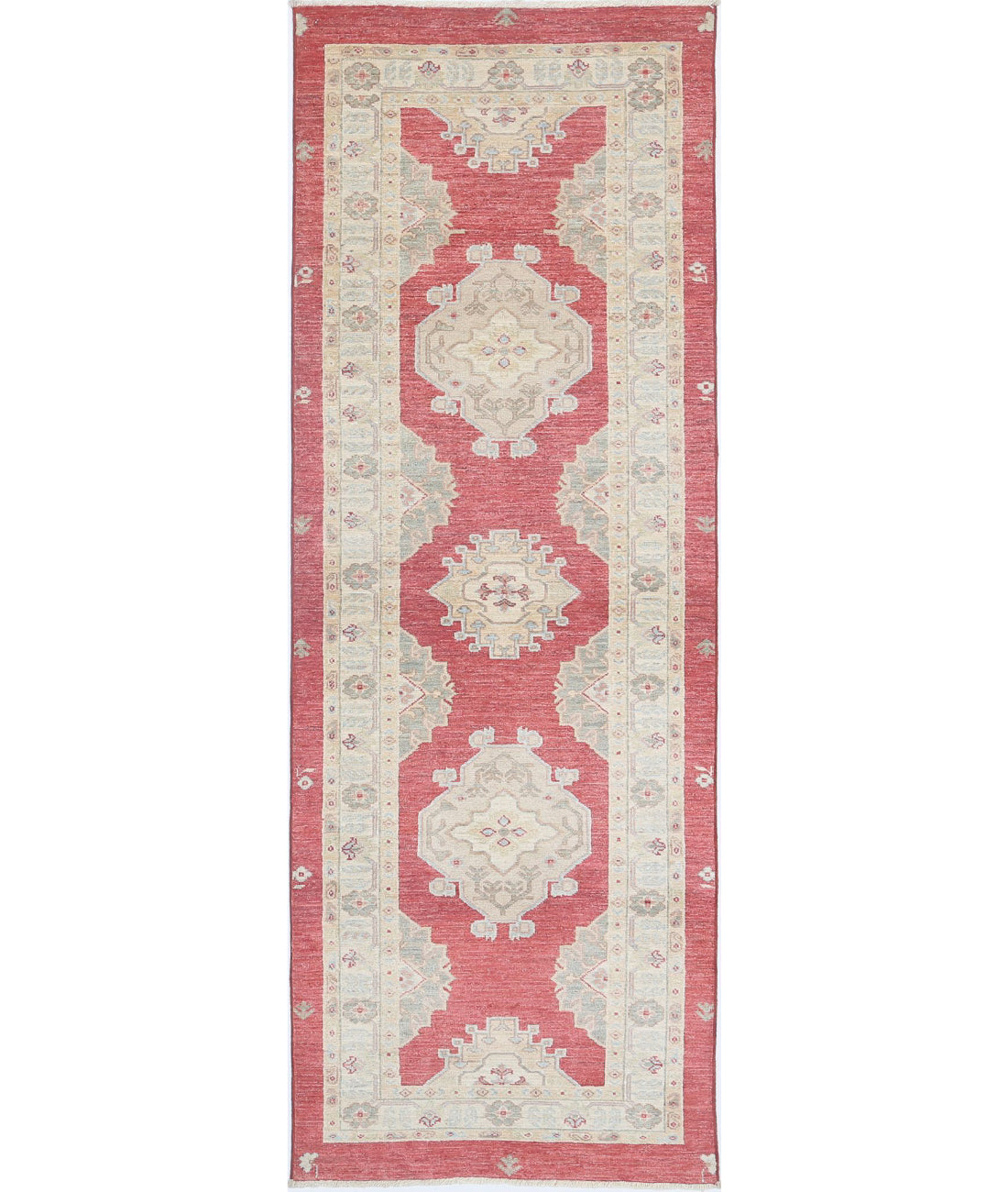 Ziegler 2'7'' X 7'7'' Hand-Knotted Wool Rug 2'7'' x 7'7'' (78 X 228) / Red / Red