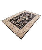 Ziegler 6'7'' X 9'9'' Hand-Knotted Wool Rug 6'7'' x 9'9'' (198 X 293) / Black / Ivory