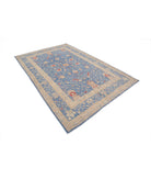 Ziegler 6'3'' X 9'6'' Hand-Knotted Wool Rug 6'3'' x 9'6'' (188 X 285) / Blue / Blue