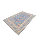 Ziegler 6'3'' X 9'6'' Hand-Knotted Wool Rug 6'3'' x 9'6'' (188 X 285) / Blue / Blue