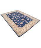 Ziegler 6'9'' X 9'3'' Hand-Knotted Wool Rug 6'9'' x 9'3'' (203 X 278) / Blue / Ivory